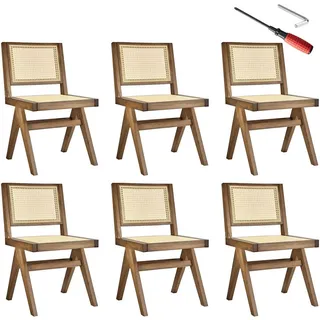 Tectake tectake® Holzstuhl Lissy Boho-Stil 48,5 x 53,5 x 83 cm, Belastbarkeit 120 kg