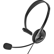 Bild von Telefon On Ear Headset kabelgebunden Mono Schwarz Lautstärkeregelung, Mikrofon-Stummschal