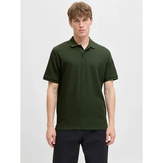 Poloshirt JACK & JONES "JJEAUSTIN POLO SS NOOS", Herren, Gr. S, duffel bag detail:classic, Jersey, Obermaterial: 58% Polyester, 40% Baumwolle, 2% Elasthan, unifarben, regular fit normal, ohne Ausschnitt, gerader Abschluss, Shirts Poloshirt, Materialmix, regular fit