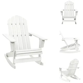 vidaXL Garten-Schaukelstuhl Holz Weiß - Gartenstühle - Weiß