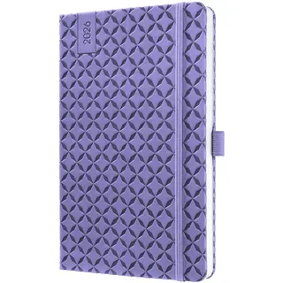 Sigel J6125 Wochenkalender 2026 A5 lila, Hardcover, Gummiband, Stiftschlaufe, Einstecktasche, 174 Seiten, vegan, Buchkalender, Terminplaner Taschenkalender Jolie