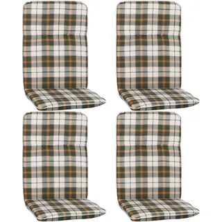 Beo Hochlehner-Paspelauflage Ejina Karo Beige-Grün Gestreift 4er-Set