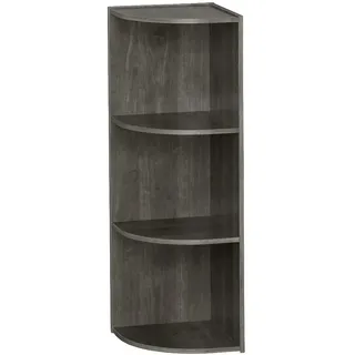Iris Ohyama Eck-Holzbücherregal 3 Etagen 0 x 0 x 0 cm Grau