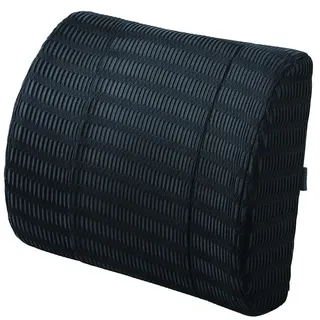 Q-Connect Rückenkissen Comfort Lendenwirbelstütze/Geradehalter ergonomisch mit Memory-Schaum/Schwarz/für Büro Schreibtischstuhl und Autositz