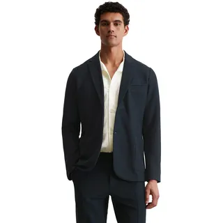 Marc O'Polo Jerseysakko, Reverskragen, Ärmel ohne Manschette, Shaped Fit, blau