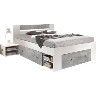 Pol Power Stefan Bett Holzwerkstoff Melaminbeschichtet 3 Schubladen 140x200 cm
