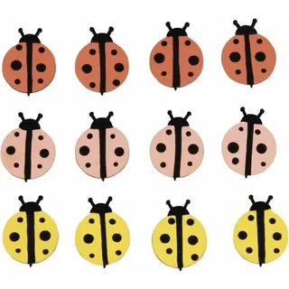 Hölzerne Wäschereiclips Marienkäfer - Rot, Schwarz