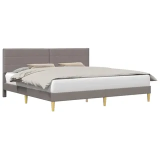 vidaXL Bettrahmen mit Kopfteil Taupe 200 x 200 cm Stoff - Taupe