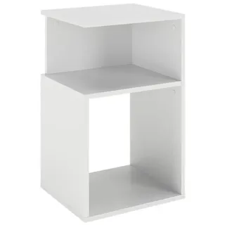 Vicco Nachttisch Elios Weiß 40 x 65.3 cm , Holzwerkstoff , 1 Fächer , Rechteckig , 40x65.3x35 cm , Schlafzimmer, Nachtkästchen