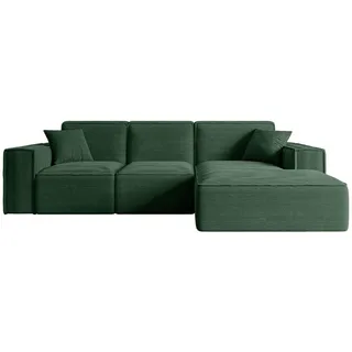 altdecor Ecksofa in L-Form, Serra-L - 266x169x80 cm Grün - Corner Sofa Bett Eckcouch Couch Wohnlandschaft Cauchsofa - Grün