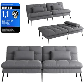 COMHOMA Ecksofa Stoff 3-Sitzer Grau