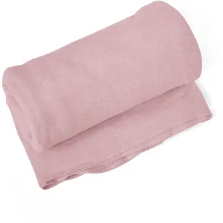 Setex Wohndecke, 85% Baumwolle/15% Polyester, Leichte Decke als Zimmer-Deko, Schlafzimmer-Deko und mehr, 200 x 150 cm große Tagesdecke, Hellgrau/Rosa Melange