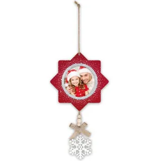 ZEP Ludwig C dekoratives Holzbild 7x7 cm zum Aufhängen Weihnachten