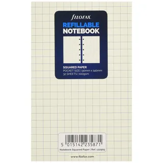Filofax Nachfüllseiten „Pocket“, kariert, weiß