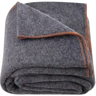 VEVOR Campingdecke 1,62x2,23m, Wolldecke, große warme Stadiondecke, Wasser- und Winddicht, flammhemmend, ideal für draußen, Picknicks, Wandern, Sportveranstaltungen, Reisen, (80% Wolle), Hellgrau