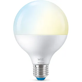 WiZ Tunable White LED Lampe, E27, Globe, dimmbar, warm- bis kaltweiß, 75W, smarte Steuerung per App/Stimme über WLAN