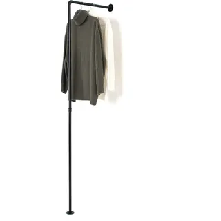 RSR Hangers Kleiderstange Industrial Kleiderständer Garderobe Stange Wandmontage Kleiderschrank Wand (Höhe 200 cm x Tiefe 30 cm)