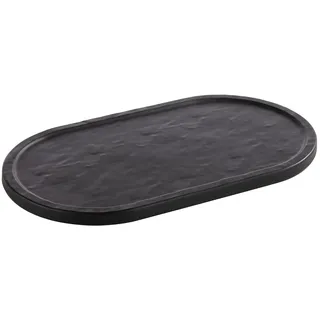 APS APS, Tablett, SLATE, Serviertablett, Melamin, schwarz, 28 x 15,5 x 1 cm, spülmaschinengeeignet