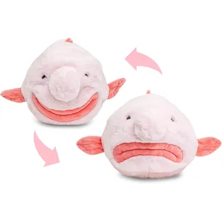 Uni-Toys Blobfisch Flip-Plüschtier 29 cm Rosa
