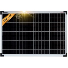 enjoy solar® Monokristallines Solar panel deal für Wohnmobil, Gartenhäuse, Boot (Mono 50W)