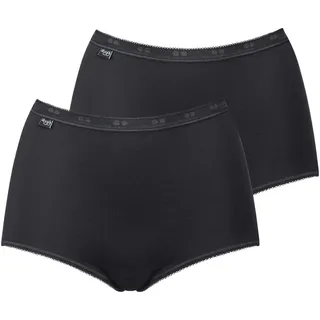 SLOGGI Maxislip SLOGGI "Basic+", Damen, Gr. 38, schwarz, Single Jersey, Obermaterial: 95% Baumwolle, 5% Elasthan, unifarben, körpernah, Unterhosen, perfekter Sitz, Baumwollmix, elastisch, weiche Nähte