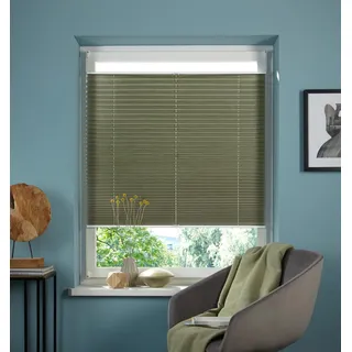 OTTO home Plissee »DAHRA - in Crush-Optik« Lichtschutz ohne Bohren verspannt Fixmaß, Bestseller mit über 5500 4,5-Sterne-Bewertungen, Klemmträger, grün