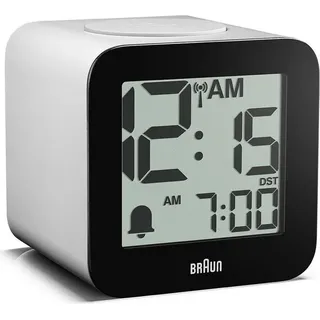 Braun - BC25WP-DCF - Wecker - funkgesteuert - digital - weiß - Schwarz, Weiß