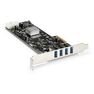 Startech StarTech.com 4 Port USB 3.0 PCIe Karte mit 4 dedizierten 5 Gbit/s Kanälen (USB 3.1 Gen 1) - UASP - SATA / LP4 Power - PCI Express Adapter Karte (PEXUSB3S44V)