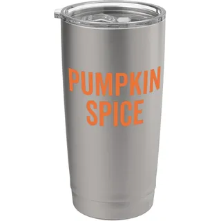 Kürbis Gewürz Lustig Halloween Herbst Thanksgiving Doppelwandiger Edelstahl-Thermobecher