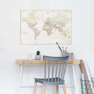 Poster REINDERS "Weltkarte Deutsch 2016/17", grün (farbe bild(er): khaki), B:91,5cm H:61cm, Papier, Bilder, Poster