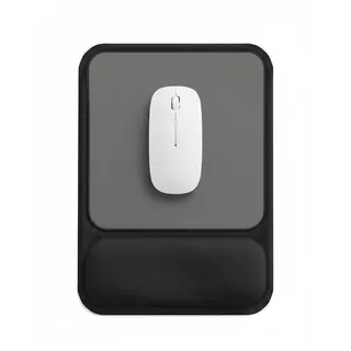 Giecy Mauspad mit gelkissen Handgelenkauflage,Mousepad ergonomisch Vertieftes Anti-Druck Design, rutschfest, Lycra Oberfläche, Präzise Maussteuerung, Büro, Homeoffice(Schwarz)