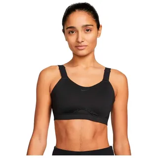 Nike Damen Df Alpha Sport-BH, Black/Black/Dk Smoke Grey/Dk S, S EU