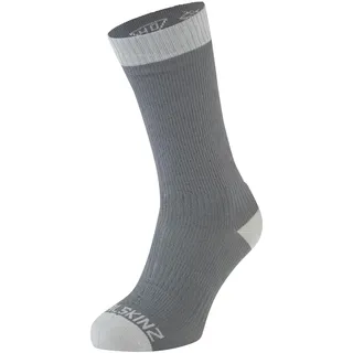 SealSkinz Waterproof Warm Weather Mid Length Sock Unisex Erwachsene, grau, S