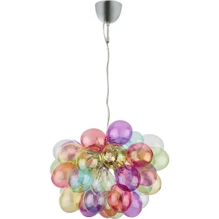 By Rydéns Hängeleuchte , Lila, Türkis, Altrosa, Transparent , Glas , Kugel , 45 cm , Lampen & Leuchten, Innenbeleuchtung, Hängeleuchten, Pendelleuchten