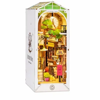 Rolife Book Nook Kits 3D Puzzles Holz Holzpuzzle Erwachsene DIY Bücherecke Holzmodelle Bausätze für Bücherregal Buchstützen Dekor (Sunshine Town)