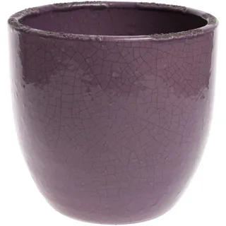 Pflanztopf , Lila , Keramik , rund , 19 cm , Dekoration, Blumen & Blumentöpfe, Übertöpfe