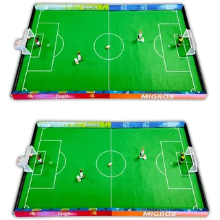 2er Set Migros Tipp-Kick Mania Tischfußball mit 4 Kicker & Torwart fußball Spiel