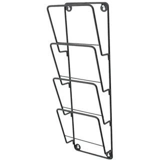 Loft42 Zeitschriftenständer Cleve Schwarz , Metall , 18x61x8 cm , Wohnzimmer, Kleinmöbel, Zeitungsständer
