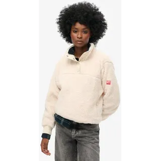 Superdry Fleecepullover SUPER SOFT HENLEY weiß S