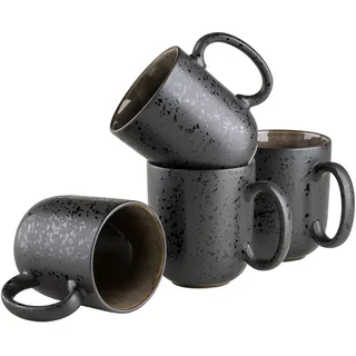 Mäser Kaffeebecher 0,465 l Grau/Schwarz 4 St.