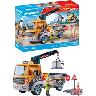 Playmobil Action Baustellen-LKW mit Kran 71750