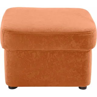 Polsterhocker DOMO COLLECTION "ELVA elegant, bequem und hochwertig", orange (terrakotta), B:60cm H:39cm T:60cm, (geprägte) Luxus-Microfaser (100% Polyester);Kunstleder SOFTLUX / Struktur ( 100% Polyester);Microfaser PRIMABELLE (100% Polyester), Hocker, Polsterhocker, passend zu den Sitzmöbeln der Serie ELVA