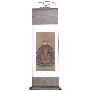 Lachineuse – Kakemono-Kaiser von China – Wandteppich – japanische Dekoration zum Aufhängen – 100 x 30 cm – für Zuhause, Büro – japanischer Gemäldedruck – graue Farbe – Geschenkidee Japan Asien