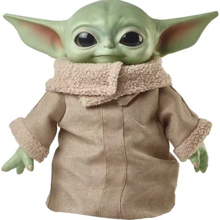 Mattel Mandalorian The Child Baby Yoda Plüschfigur 28 cm - Grün/Weiß