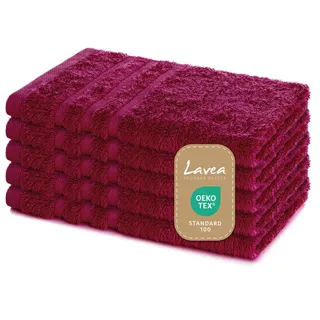 LAVEA Elena Handtuchset 5-tlg. rot