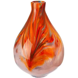 Glas Art Vase Dream - Glas - orange - Höhe 33cm x Ø 22 cm Durchmesser - durchgefärbt und wasserdicht
