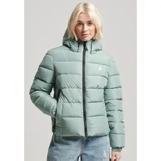 Superdry Steppjacke »HOODED SPIRIT SPORTS PUFFER«, mit Kapuze, aus wasserabweisendem Material, grün