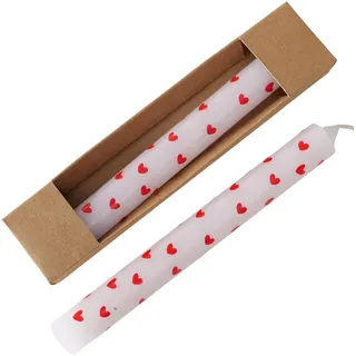 Boltze Lilin Stabkerze 20 cm rot/weiß