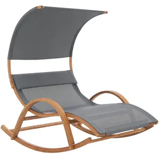[en.casa] Schaukelliege Kasos 135 x 181 x 190 cm Dunkelgrau