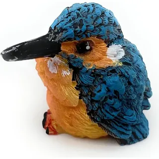 Onwomania Polyresin Figur Eisvogel Kolibri Vogel Trochilidae Tier Dekofigur aus Polyresin Blau 3 cm